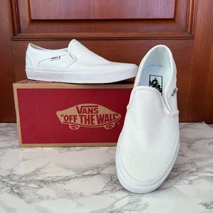 True White Vans Classic Slip-On Shoe